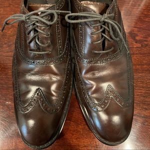 Mens cole Haan brown leather dress shoes 10.5
